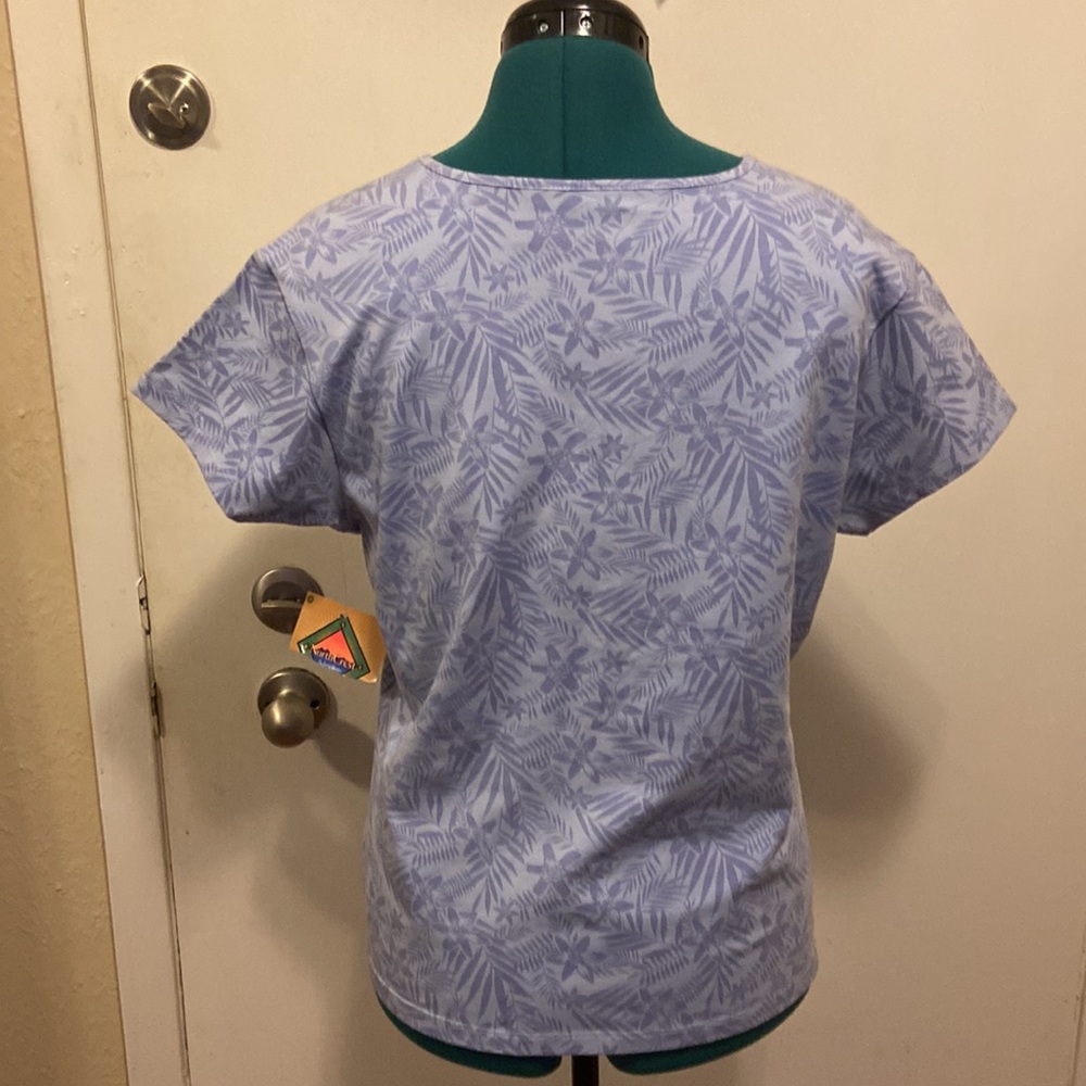 NorthCrest Floral T-Shirt L(14-16) short sleeve - Picture 4 of 7